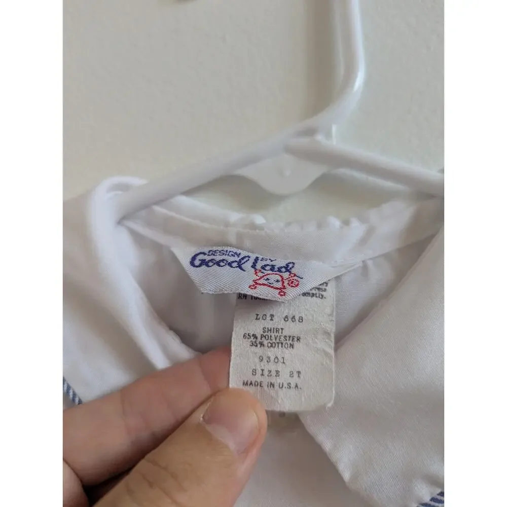 Vtg Goodlad of Philadelphia 2T Button Down Shirt Boys Preppy